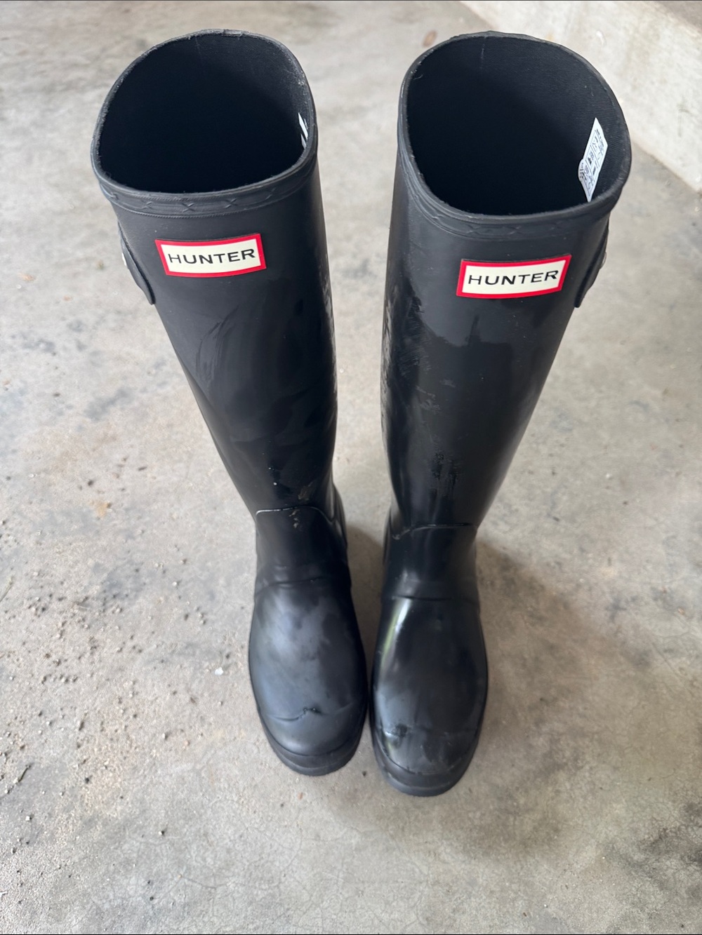 Hunter Black Tall Rain Boots